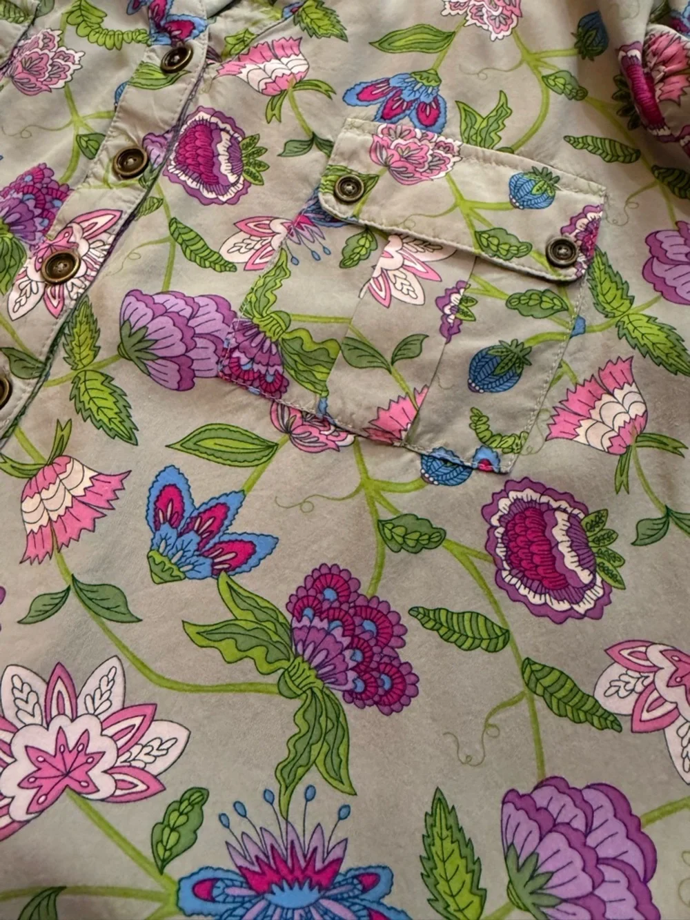 Matilda Jane Thinking Out Loud Floral Blouse Size Large - Picture 9 of 11